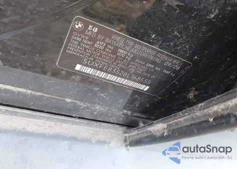 2008 BMW X5 4.8I from USA, damaged, VIN 5UXFE83528L168555